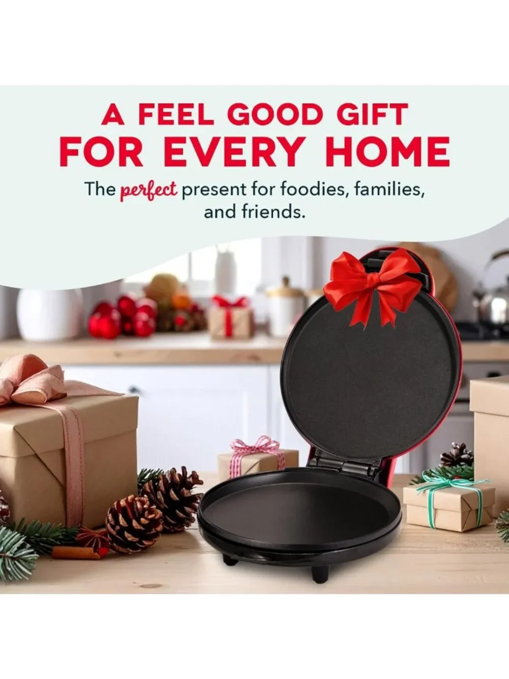 Round Electric Pancake & Egg Griddle Maker - Quick Heat-Up, Nonstick Surface